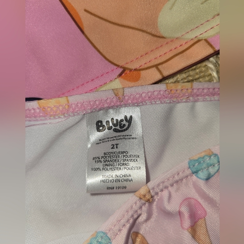 Lucy Pink and Blue Kids Swim Rashguard - Picture 2 of 7